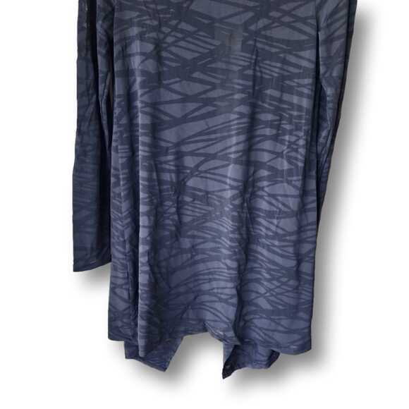 Calvin Klein Black Mesh Open Cardigan Size S Long Lightweight Mob wife Glam - Picture 5 of 7